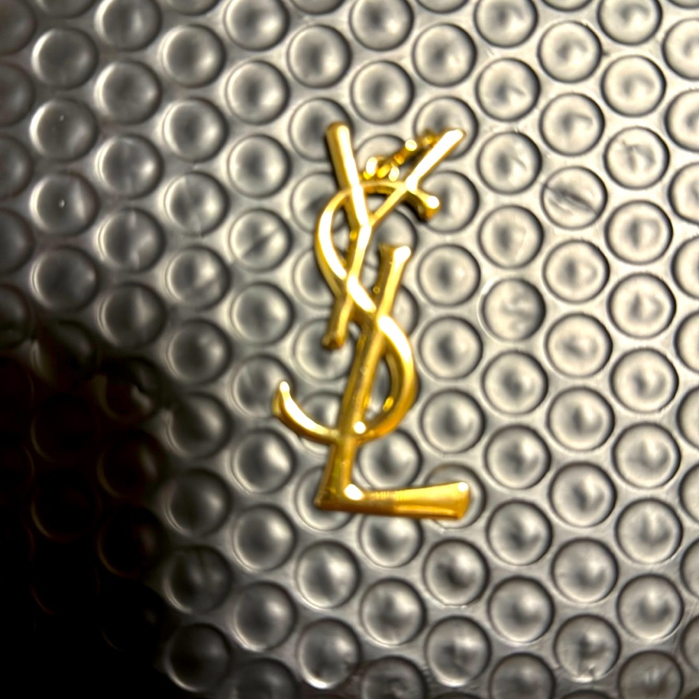 YSL/Yves Saint Lorent 1 piece metal pendant gold Came from Earring XL 2.5 inch